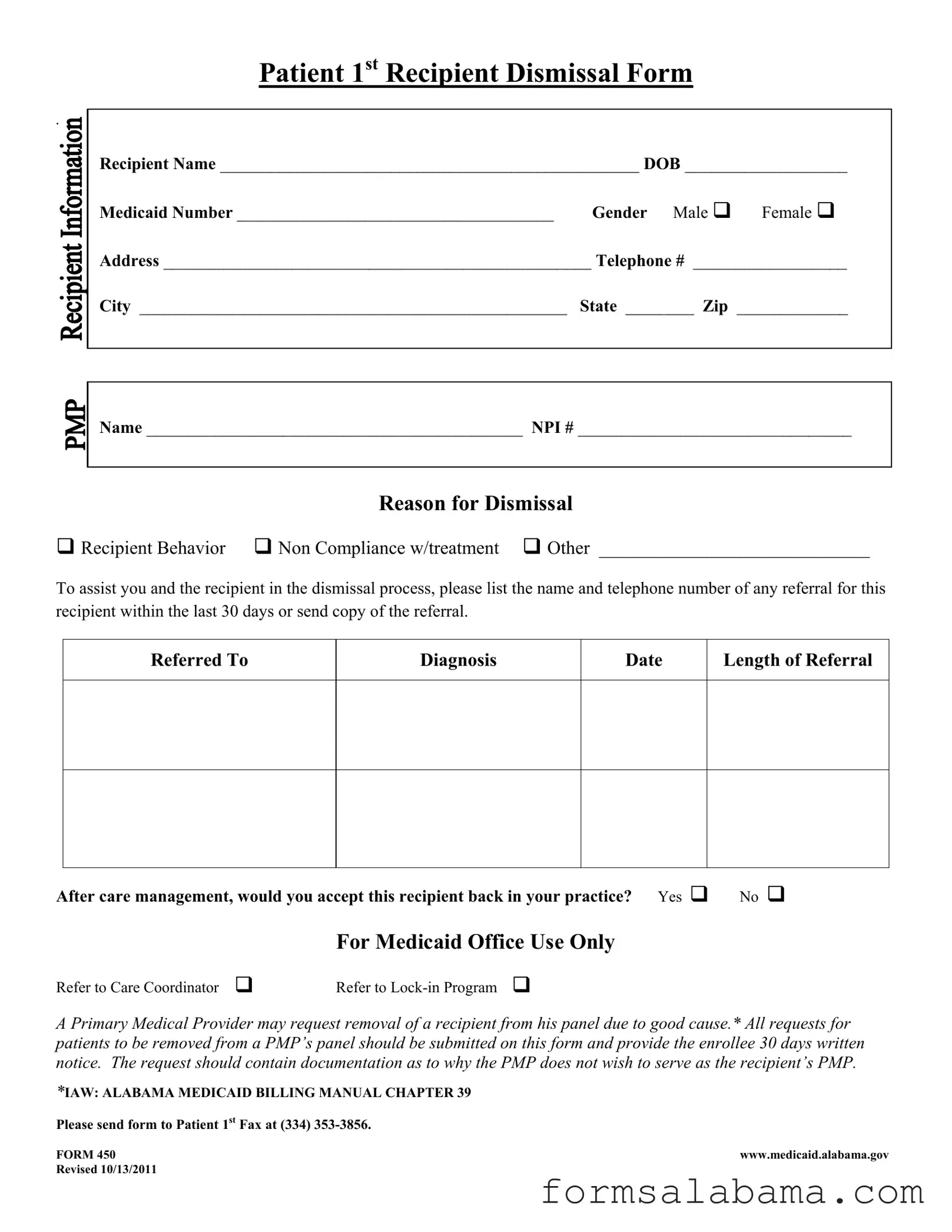 Fill Out a Valid Alabama 450 Template