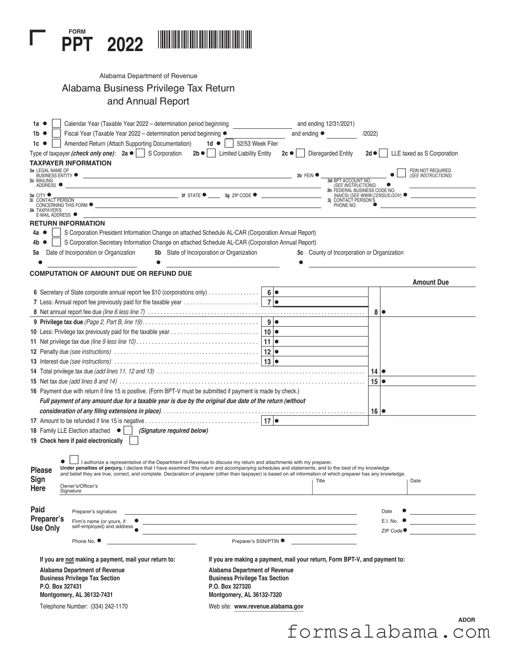 Fill Out a Valid Alabama Ppt Template
