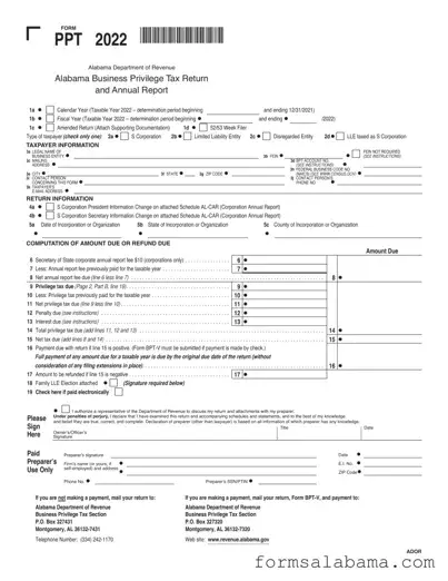Fill Out a Valid Alabama Ppt Template