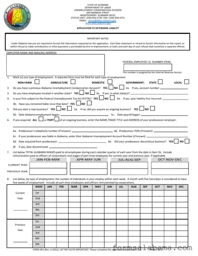 Fill Out a Valid Alabama Sr 2 Template