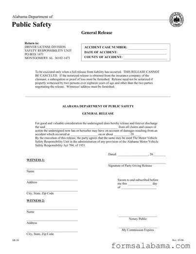 Fill Out a Valid Alabama Sr 58 Template