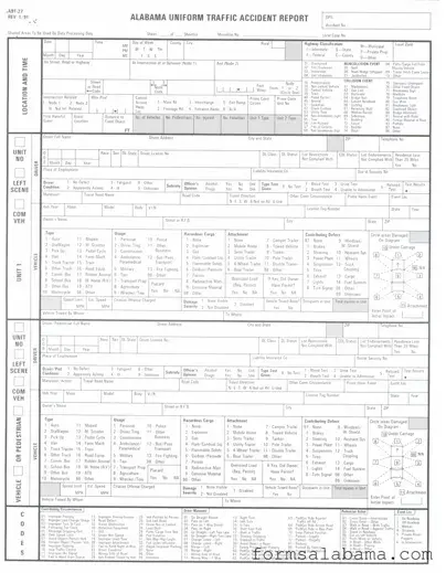 Fill Out a Valid Alabama Uniform Traffic Report Template